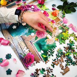 Drewniane puzzle 500 Kwiaty w wazonie - Milliwood 7