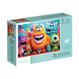 Drewniane puzzle 50 SHAGGY MONSTERS Milliwood eko 3