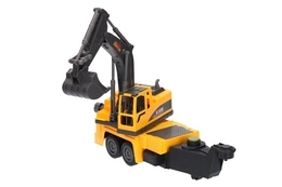 Traktor Ciągnik Z Przyczepą Koparką Światlo Dźwięk 5