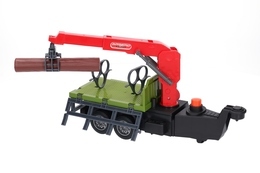 Traktor Ciągnik Z Przyczepą Do Przewozu Drewna Światlo Dźwięk 5