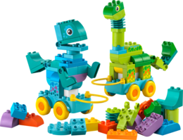 Klocki LEGO DUPLO 3 w 1 Dinozaury na kółkach 5
