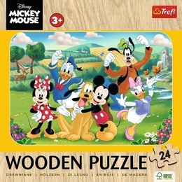 Puzzle 24 drewniane Mickey z przyjaciółmi 3