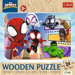 Puzzle 24 drewniane Odważny Spiday i przyjaciele 3