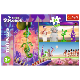 Puzzle 24 Maxi Ciekawski Smok Diplodok 3