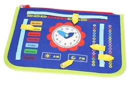Materiałowa książka manipulacyjna MONTESSORI sensoryczna 4