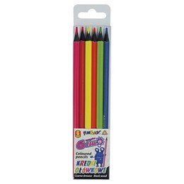 Kredki ołówkowe trójkątne korpus neonowy 6 kolorów Fun&Joy 3