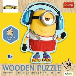 Puzzle 50 drewniane Szalony Minionek 3