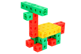 Klocki konstrukcyjne w skrzynce 400el - budowle 3D 3