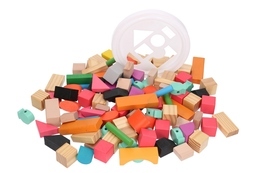 Klocki DREWNIANE 100el wiaderko sorter EKO 2