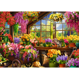 Puzzle 1000 Tea Time: Przygotowania do wiosny Premium Plus Quality 2