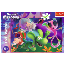 Puzzle 100 Smok Diplodok i przyjaciele 3