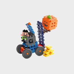 Klocki konstrukcyjne WAFLE MINI wózek widłowy FARMER 50el 3