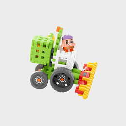 Klocki konstrukcyjne WAFLE MINI kombajn FARMER 50el 3