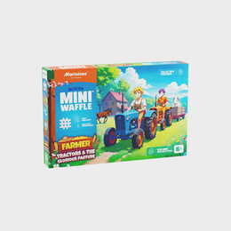 Klocki konstrukcyjne WAFLE MINI traktory i wypasina łąka FARMER 110el 2