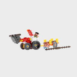 Klocki konstrukcyjne WAFLE MINI leśna akcja ratunkowa FARMER 100el 2