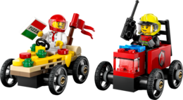Klocki Lego CITY Zestaw wyścigówek: pizza kontra wóz strażacki 3
