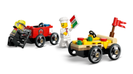 Klocki Lego CITY Zestaw wyścigówek: pizza kontra wóz strażacki 4