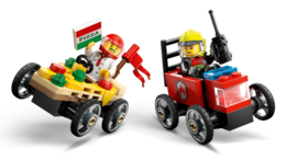 Klocki Lego CITY Zestaw wyścigówek: pizza kontra wóz strażacki 5