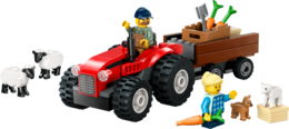 Klocki Lego CITY Czerwony traktor z przyczepą i owcą 3
