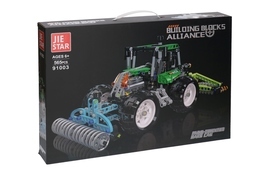 Klocki MEGA TRAKTOR + mulczer i brona talerzowa JIE STAR 8