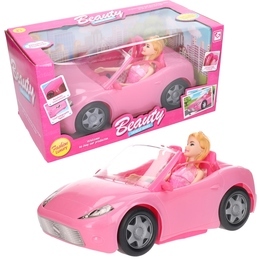 RÓŻOWY KABRIOLET auto dla lalki 3