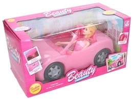 RÓŻOWY KABRIOLET auto dla lalki 5