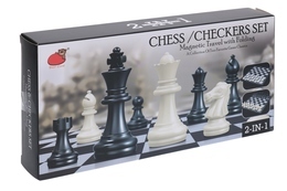 Szachy magnetyczne, warcaby 2w1, gra logiczna 9