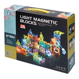 Klocki magnetyczne KULECZKOWY TOR 75el świecący 4