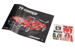 Klocki SAMOCHÓD WYŚCIGOWY czerwone auto sportowe 458el 9