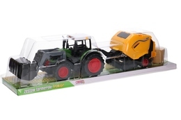 Traktor z przyczepą TUR i belownica, belarka 9