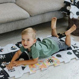 Puzzlopianka BOBASKI I MIŚ 8el puzzle piankowe kontrastowe 2