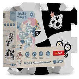 Puzzlopianka BOBASKI I MIŚ 8el puzzle piankowe kontrastowe 4