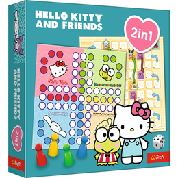 Gra planszowa 2w1 HELLO KITTY - chińczyk, węże i drabiny 3