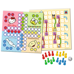 Gra planszowa 2w1 HELLO KITTY - chińczyk, węże i drabiny 2