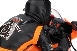 Motocykl na baterie z dźwiękiem i światłem ŚCIGACZ z kierowcą 6
