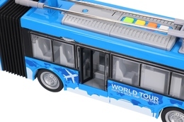 Przegubowy autobus z otwieranymi drzwiami, dźwięki i światła - trolejbus 8