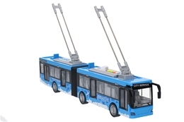 Przegubowy autobus z otwieranymi drzwiami, dźwięki i światła - trolejbus 2