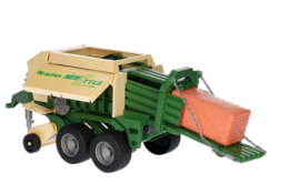 MEGA DUŻY traktor z przyczepą PRASA KOSTKUJĄCA  5