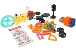Klocki magnetyczne przestrzenne 3D 118el skrzynka 2