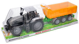 Traktor z przyczepą żółtą 2