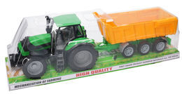 Traktor z przyczepą żółtą 4