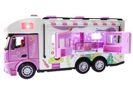 Różowy FOOD TRUCK mobilny bar  2