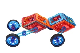 Klocki magnetyczne przestrzenne 3D pojazdy, koła 4