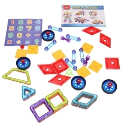 Klocki magnetyczne przestrzenne 3D pojazdy, koła 2