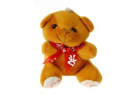 Pluszowy brelok MIŚ 1szt kokardka I love you 3