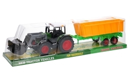Traktor z turem + żółta przyczepa MAŁY FARMER 12