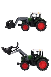 Traktor z turem, przyczepą + figurki zwierzęta MAŁY FARMER 9