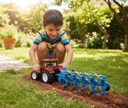 Traktor z pługiem MAŁY FARMER 7