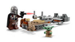 Klocki LEGO STAR WARS Śmigacz Mandalorianina i Grogu 4