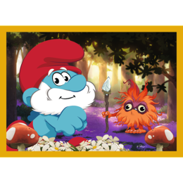 Puzzle 4w1 Życie w wiosce Smerfów 2